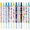 12 Pack Pacifier Clips with Adjustable Strap (32-46.5cm)/Short Strap(25.5cm) - Premium Polyester Baby Pacifier Holder Set, Multi-Design Clips for Boys Girls (Multicolor H 26cm) view 1