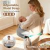 ACGROW Nursing Pillow - Memory Foam Bottle & Breastfeeding Pillow with Safety Fence - Ergonomic Support, with Wider Breast Feeding Cushion, Adjustable, Removable Cover, Baby Safety Certified Gray view 4