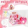 24 Sets Valentine's Day Gift for Kids with Axolotl Squishy Toys Greeting Cards Valentines Day Gifts Cards Axolotl Party Supplies for Kids Valentines School Classroom Exchange Gift Party Favors view 3