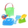 Abaodam 6pcs Beach Sand Set with Castle Bucket and Shovel Plastic Sand Tools for Backyard Sandbox Playset for Outdoor Fun Random Color view 1