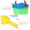 Abaodam 6pcs Beach Sand Set with Castle Bucket and Shovel Plastic Sand Tools for Backyard Sandbox Playset for Outdoor Fun Random Color view 3