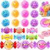 24 Pack Valentines Day Gifts for Kids Teens, Fidget Stress Balls with Candy Valentine Cards Stress Relief Toys Squeeze Balls for Boys Girls Classroom Exchange Prize Easter Basket Stuffers Party Favors view 1