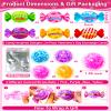 24 Pack Valentines Day Gifts for Kids Teens, Fidget Stress Balls with Candy Valentine Cards Stress Relief Toys Squeeze Balls for Boys Girls Classroom Exchange Prize Easter Basket Stuffers Party Favors view 2