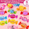 24 Pack Valentines Day Gifts for Kids Teens, Fidget Stress Balls with Candy Valentine Cards Stress Relief Toys Squeeze Balls for Boys Girls Classroom Exchange Prize Easter Basket Stuffers Party Favors view 4