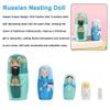 5Pcs Handmade Russian Matryoshka Dolls, Nativity Wooden Nesting Dolls Set, Christmas Easter Birthday Present, Room Decor Crafts view 4