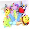 Abaodam Year Plush Elephant Hand Rattle for Boy Girl Early Educational Wrist Rattles for Sound Development Soft Cartoon Animal for Newborn Boys and Interaction view 4