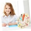 BESPORTBLE Wooden Cartoon Clock for Educational Cognition Learning Telling Clock with Smooth Edges Interactive Cognitive for Development view 4
