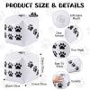 Realspring 4 Pcs Jumbo Inflatable Dog Dice for Dog Themed Party Decorations 12 Inch Big Giant Large Dice Blow up Cube with Black White Paw Print Dots for Puppy Birthday Party Supplies Pet Pool Game view 2