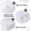 Realspring 4 Pcs Jumbo Inflatable Dog Dice for Dog Themed Party Decorations 12 Inch Big Giant Large Dice Blow up Cube with Black White Paw Print Dots for Puppy Birthday Party Supplies Pet Pool Game view 3