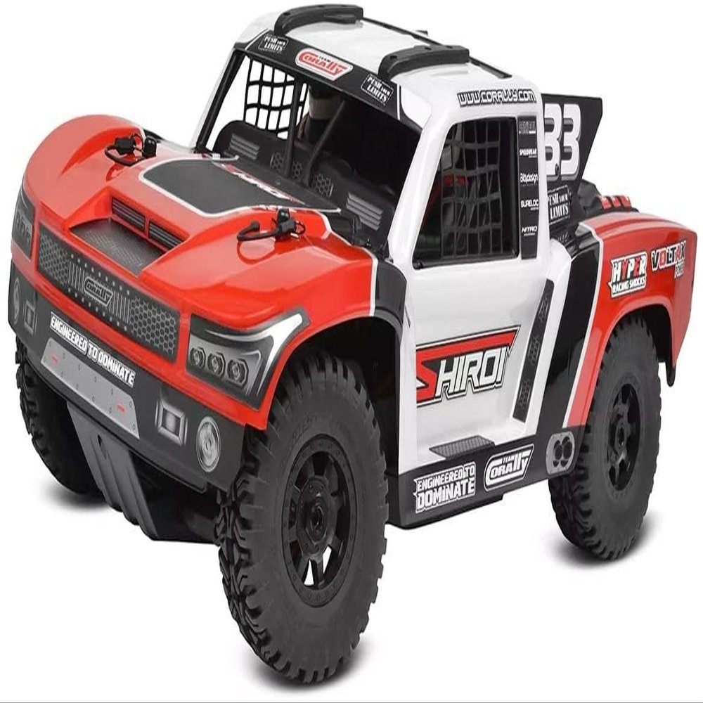 Corally Team SHIROI XP 6S, 1:8 RC Short Course Truck, 100 km/h Red Aluminium 6061-T6 Chassis, with 2.4GHz Remote Control