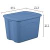 18-Gallon Plastic Storage Bins with Snap-on Lids, Stackable Organization Totes for Home, Garage, Closet, Light Blue, 8-Pack (Light Blue) view 2