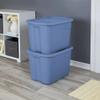 18-Gallon Plastic Storage Bins with Snap-on Lids, Stackable Organization Totes for Home, Garage, Closet, Light Blue, 8-Pack (Light Blue) view 3
