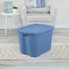 18-Gallon Plastic Storage Bins with Snap-on Lids, Stackable Organization Totes for Home, Garage, Closet, Light Blue, 8-Pack (Light Blue) view 4