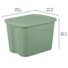 18-Gallon Plastic Storage Bins with Snap-on Lids, Stackable Organization Totes for Home, Garage, Closet, Light Blue, 8-Pack (Green) view 2