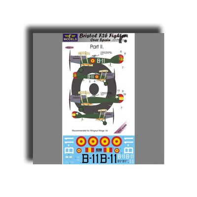 LF Models C32108 1/32 Bristol F.2b Fighter Over Spain Part II. 2 Decal Options for Wingnut Wings kit.