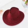 blloocod Kids Western Cowboy Hat Sun Hat for Girls Boys Rodeo Camping Play Dress Up- Dark Red view 4