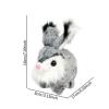 DYNWAVE Bunny Toy Rabbit Interactive Electronic Pet Portable Realistic Adorable Walking Wiggle Ears for Children Gifts, Dark Gray view 2