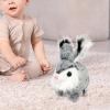 DYNWAVE Bunny Toy Rabbit Interactive Electronic Pet Portable Realistic Adorable Walking Wiggle Ears for Children Gifts, Dark Gray view 4