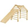 Indoor Toddler Climbing Toy Set, 4 in 1 Wooden Climber Slide Playset for 18-48 Months, Adjustable Angle Climbing Frame with Slide Board, Maximum Load 110 lbs view 1