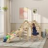 Indoor Toddler Climbing Toy Set, 4 in 1 Wooden Climber Slide Playset for 18-48 Months, Adjustable Angle Climbing Frame with Slide Board, Maximum Load 110 lbs view 2