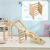 Indoor Toddler Climbing Toy Set, 4 in 1 Wooden Climber Slide Playset for 18-48 Months, Adjustable Angle Climbing Frame with Slide Board, Maximum Load 110 lbs view 3