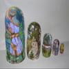 Russian Tales: Ivan Tsarevich, the Grey Wolf and the Firebird nesting doll handmade view 3