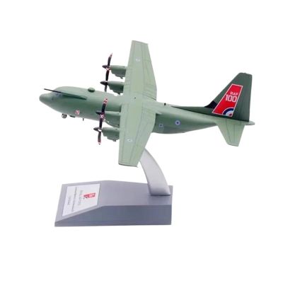 Die Cast Plane 1:200 for C-130J Hercules Transport ZH870/ZH887 Aircraft Alloy Model Green Decorative Metal Model Finished Metal Airplane(Red)