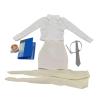1/6 Scale Female Figure Clothes Set Formal Workplace Attire for 12 inch Action Figures Coffee White Shirt Skirt Outfit- Apricot White view 2
