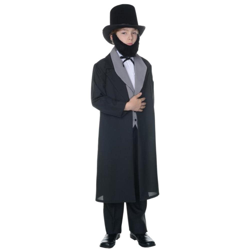 Abraham Lincoln Child Halloween Costume, Small 4-6 Multicoloured