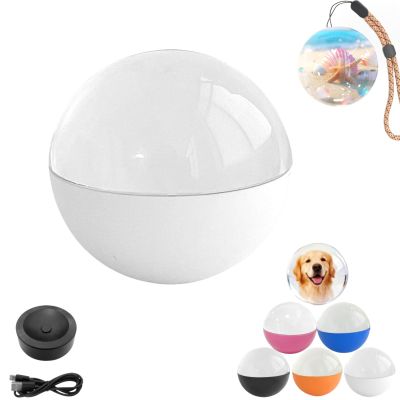 Memory orb Ball, Crystal Ball Video Player Full-Color Dynamic Display Images, Videos, Music Gift Decorative Item (White)