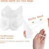 10Pcs Therian Mask - White Cat & Fox for DIY Crafts, Halloween & Party, Paintable Blank Animal Dress Up view 3