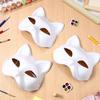 10Pcs Therian Mask - White Cat & Fox for DIY Crafts, Halloween & Party, Paintable Blank Animal Dress Up view 4
