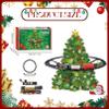 Christmas Train Set Light and Sound Festive Christmas Tree Train Electric Fun for Boys Girls Gifts, No Tree view 2