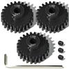 RcThjia 3-Pack M1.5 8mm 24T Steel Pinion Gears with M5 Set Screws & Hex Key, Hard Anodized Machined Motor Gear Set for Arrma Traxxas X-Maxx 1/5 Scale Rc Car Truck Brushed Brushless Motor view 1