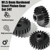 RcThjia 3-Pack M1.5 8mm 24T Steel Pinion Gears with M5 Set Screws & Hex Key, Hard Anodized Machined Motor Gear Set for Arrma Traxxas X-Maxx 1/5 Scale Rc Car Truck Brushed Brushless Motor view 3