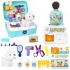 Pet Care Play Set for Kids, 16Pcs Doctor Kit Pretend Play Vet Puppy Dog Grooming & Feeding Toys with Backpack, Educational Toys for Girls and Boys 3-7 Years Old view 1