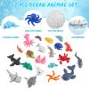 BEYONGME 22PCS 3D Printed Sea Animals Toys and 14PCS 3D Printed Arctic Animals Figurines Toys view 2