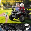 JOYRACER 24V 4WD Ride on Car, 2 Seater Dump Truck w/4X200W Motor, Gift Flower, 2.4G Remote Control, 4 Wheeler, Bluetooth Music, LED Light, 24 Volt Ride on Toys for Big Kids, Black view 4