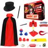 BLOONSY Magic Kit for Kids | Magic Tricks Set for Kids Age 6 8 10 12 | Magician Costume for Pretend Play with Easy to Follow Guide and Video Instructions Included view 1