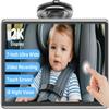 7" Touchscreen Baby Car Mirror, Baby Car Camera HD 1440P, View Infant in Rear Facing Seat with 150Wide Angle, Night Vision, Easy Setup, Fits Most Cars (Grey) view 1