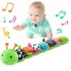 LIGHTDESIRE Baby Toys 6-12 Months Musical Caterpillar,Stuffed Animals Infant Toys 0-6 Months Sensory Toy with Ruler Design,Crinkle&Ring Bell,Baby Teething Toys for Tummy Time Boy Girl Gifts (Green) view 1