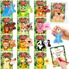 24 Pack Valentines Day Gifts for Kids Classroom Animal Plush Toy Keychain with Valentines Cards for Kids School, Valentines for Kids Class Exchange Cards Gifts Prizes Party Favors for Boys Girls view 1
