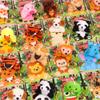 24 Pack Valentines Day Gifts for Kids Classroom Animal Plush Toy Keychain with Valentines Cards for Kids School, Valentines for Kids Class Exchange Cards Gifts Prizes Party Favors for Boys Girls view 3