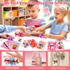 28 Pack Valentines Day Cards with Mini Bear Plush Toy Keychains Valentiens Day Gifts for Kids School, Valentines for Kids Classroom Valentines for Class Exchange Gifts Party Favors for Boys Girls view 3