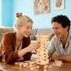 Aosemili 48 Wooden Blocks Stacking Tower Games for Couples Valentines Stacking Block Tower Tumbling view 2