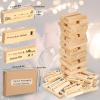 Aosemili 48 Wooden Blocks Stacking Tower Games for Couples Valentines Stacking Block Tower Tumbling view 3
