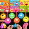 24 Pack LED Puffer Ball Toys with Valentines Day Cards for Kids School Valentines Day Gifts for Kids Classroom, Valentines for Kids Class Exchange Cards Gifts Prizes Party Favors for Boys Girls view 1