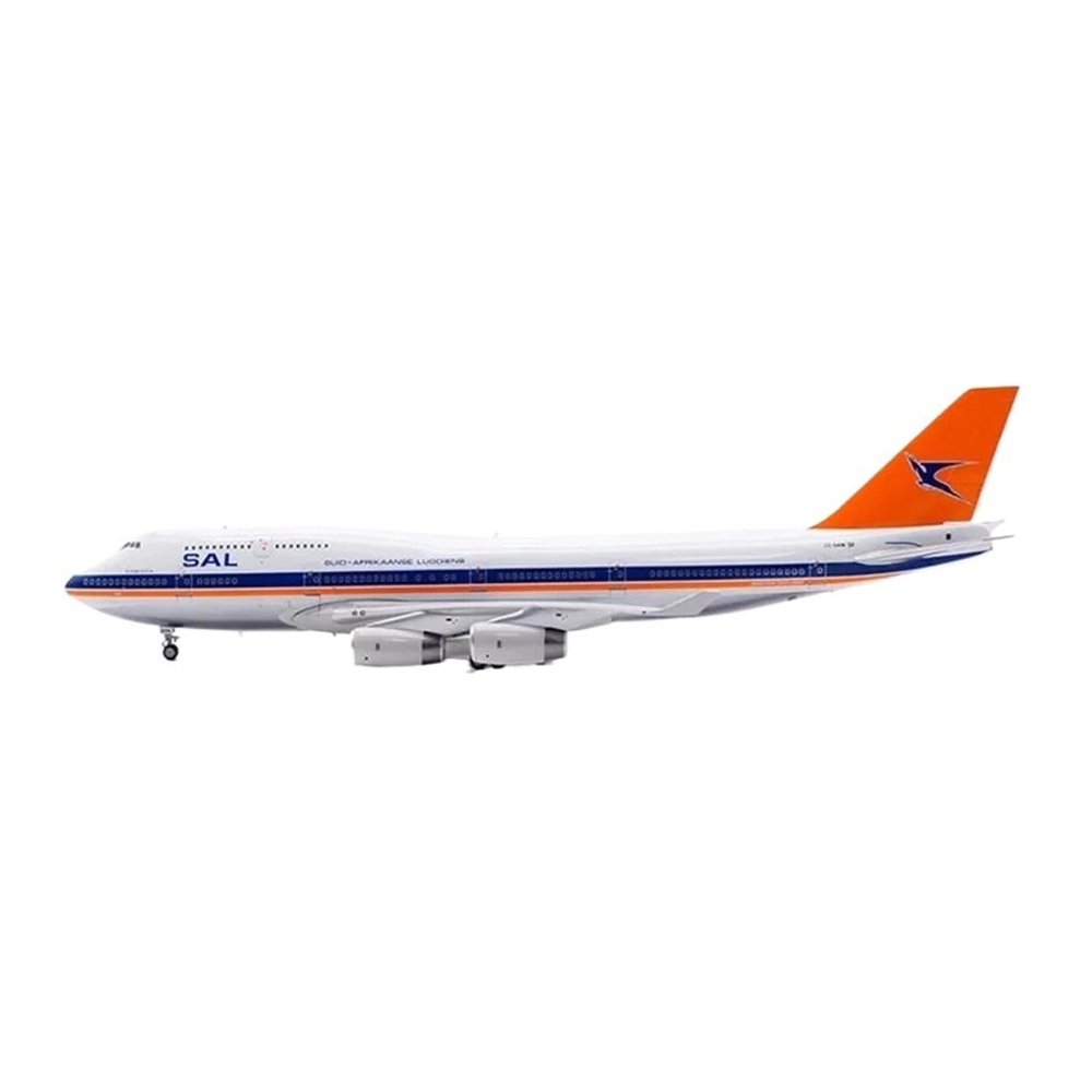 Die Cast Plane 1:200 for B747-400 ZS-Saw Static Die Cast Metal Airplane Model White-Orange Decor Plane Model Finished Metal Airplane