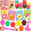 24 Pack Valentines Day Gifts for Kids Classroom Butter Slime Stress Relief Fidget Toys with Valentines Cards for Kids School Valentines for Kids Class Exchange Gifts Prizes Party Favors for Boys Girls view 1