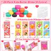 24 Pack Valentines Day Gifts for Kids Classroom Butter Slime Stress Relief Fidget Toys with Valentines Cards for Kids School Valentines for Kids Class Exchange Gifts Prizes Party Favors for Boys Girls view 2